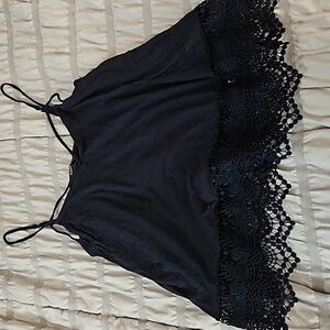 Express tank top with lace trim